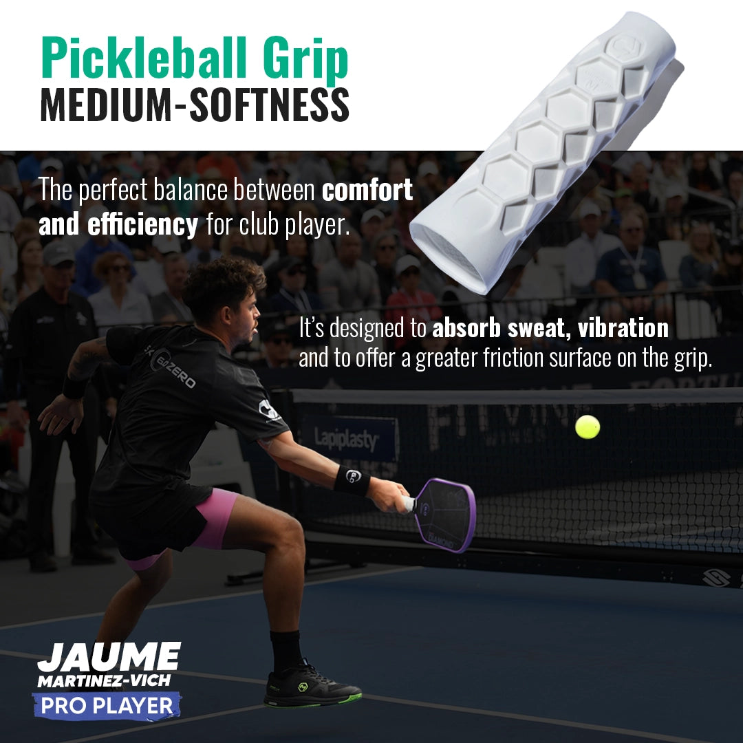 Pickleball Grip - 5.25 Inches Long - Regular Soft Feel - White