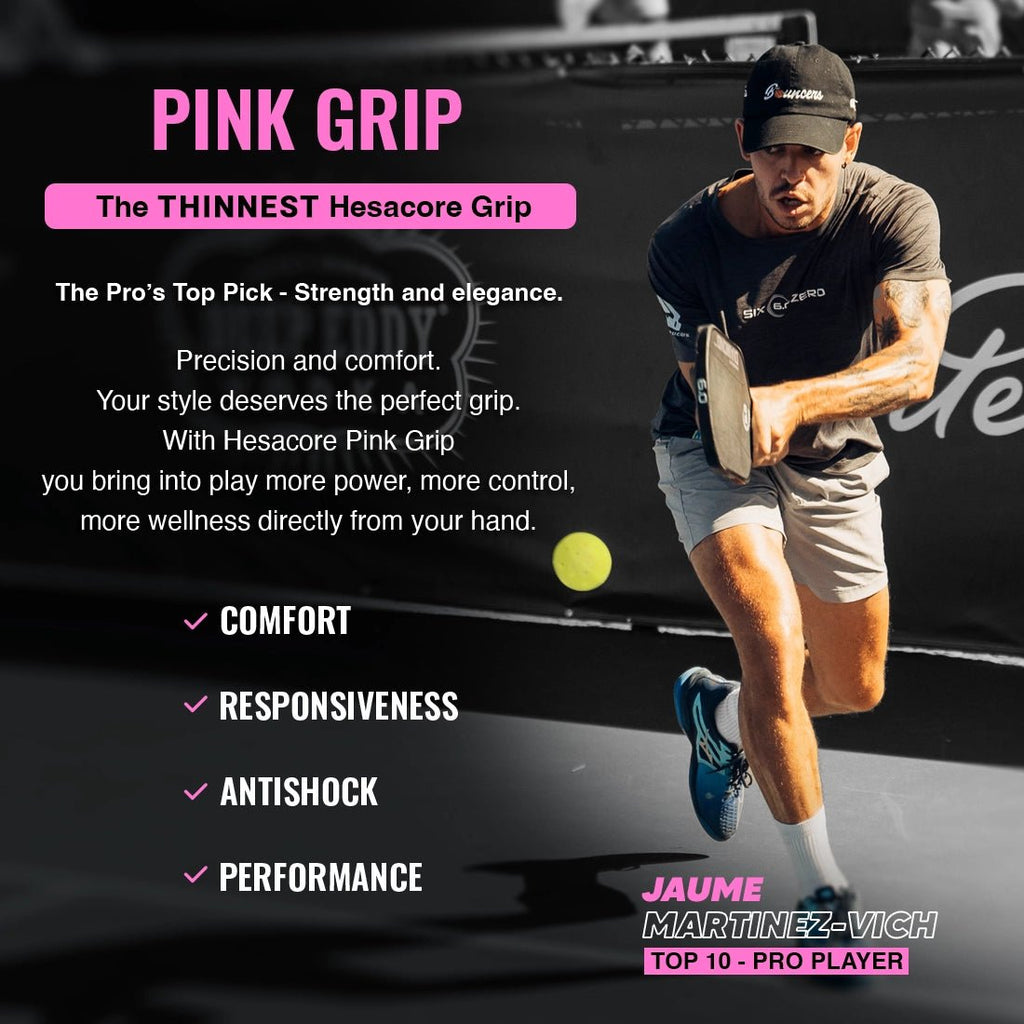 Pickleball Grip - 5.25 Inches Long - Regular Soft Feel - Pink - Buttery Pickleball