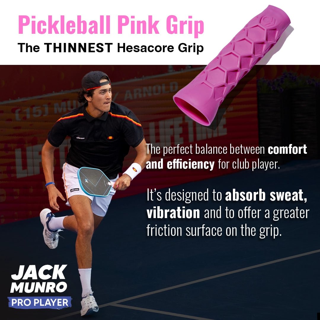 Pickleball Grip - 5.25 Inches Long - Regular Soft Feel - Pink - Buttery Pickleball