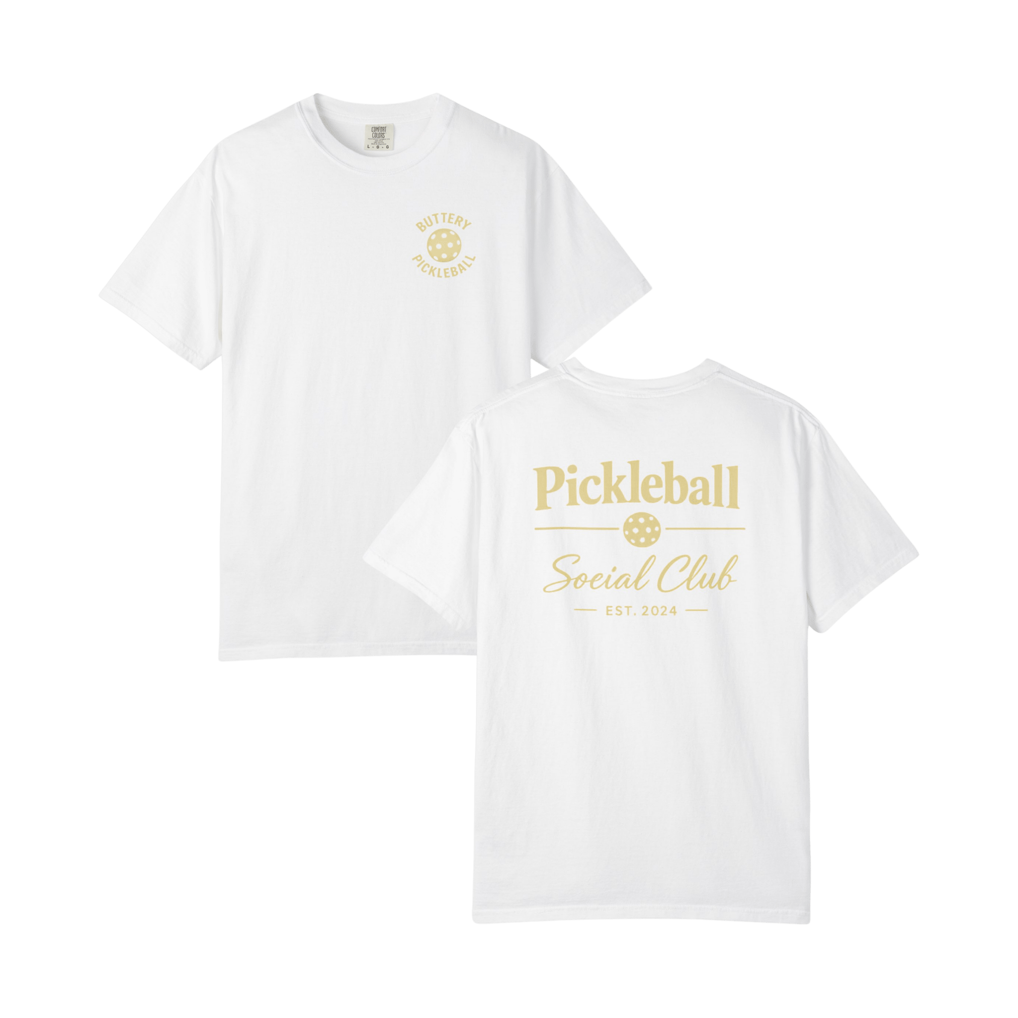 Pickleball Social Club T-Shirt - Buttery Pickleball